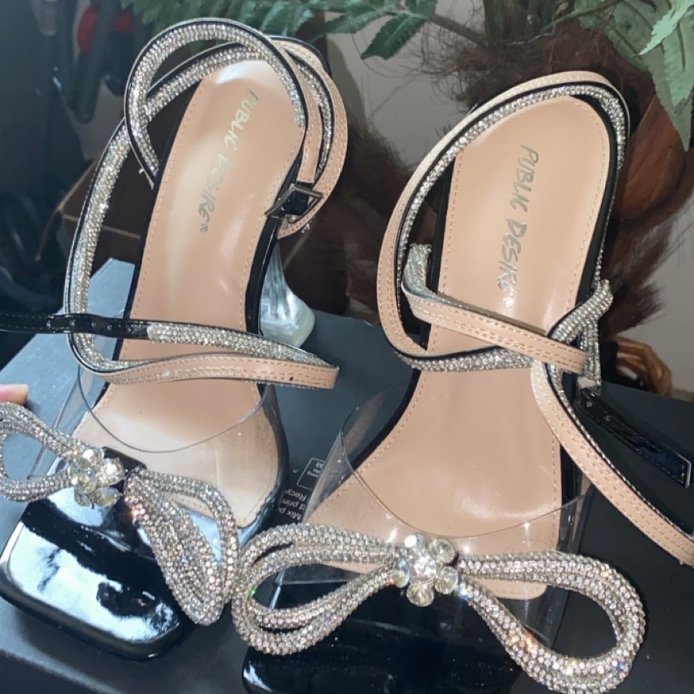 Black Glimmer Diamant Heel
